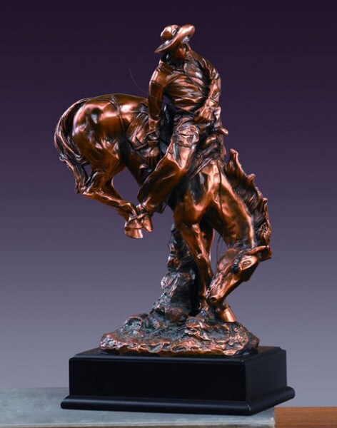 Cowboy Bronco Buster Sculpture Western Artwork Decorative Classical